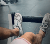 The calves sitting stretched out in the car: bodybuilding